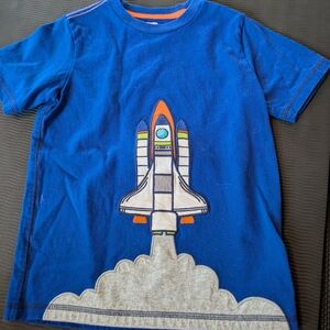 Gymboree Brand Boys Applique Rocketship Tee Shirt
